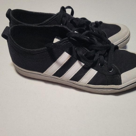 Adidas Women's Honey Stripe Black and White Shoes - Picture 2 of 4